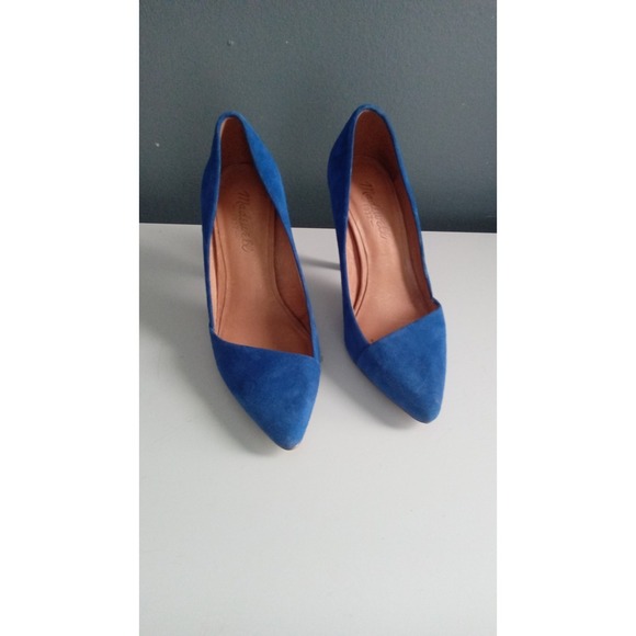 Madewell Shoes - Madewell Suede Pointed-Toe‎ Heels Cobalt Blue Pumps Classic Shoes
